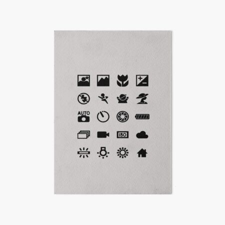 photographer symbols Art Board Print
