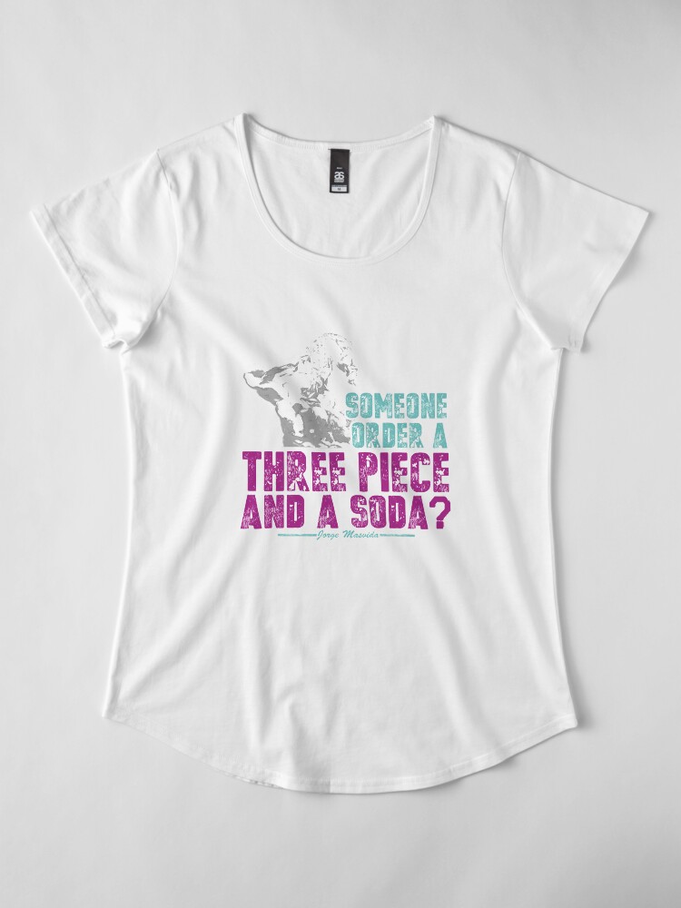 Alternative Ansicht von Jorge Masvidal - Drei Stücke Und Ein Soda Premium Rundhals-Shirt