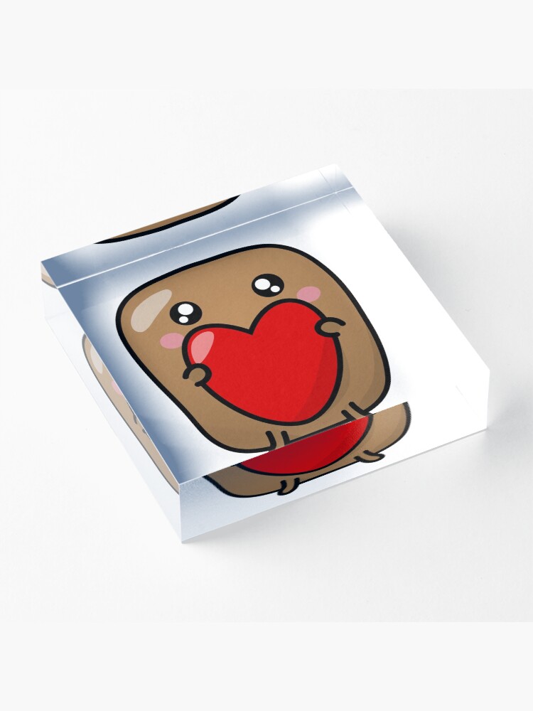 Alternate view of Jagaimo The Potato - The Heart is The Present! Acrylic Block