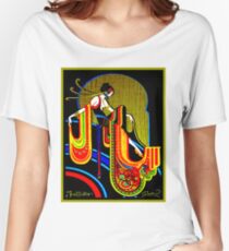 FLAPPER: Jahrgang 1920 Art Deco schönen Druck Baggyfit T-Shirt