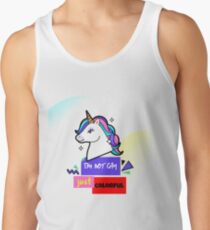 Camisetas de tirantes para hombre Divertido, no gay, solo colorido, unicornio, hombres amantes cara, imágenes prediseñadas SVG, cita