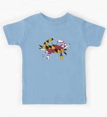 Maryland Flag Crab Kids Tee