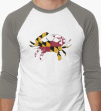 Maryland Flag Crab Men's Baseball ¾ T-Shirt