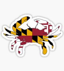 Maryland Flag Crab Sticker