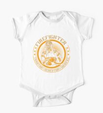 Firefighter by tradition Short Sleeve Baby One-Piece