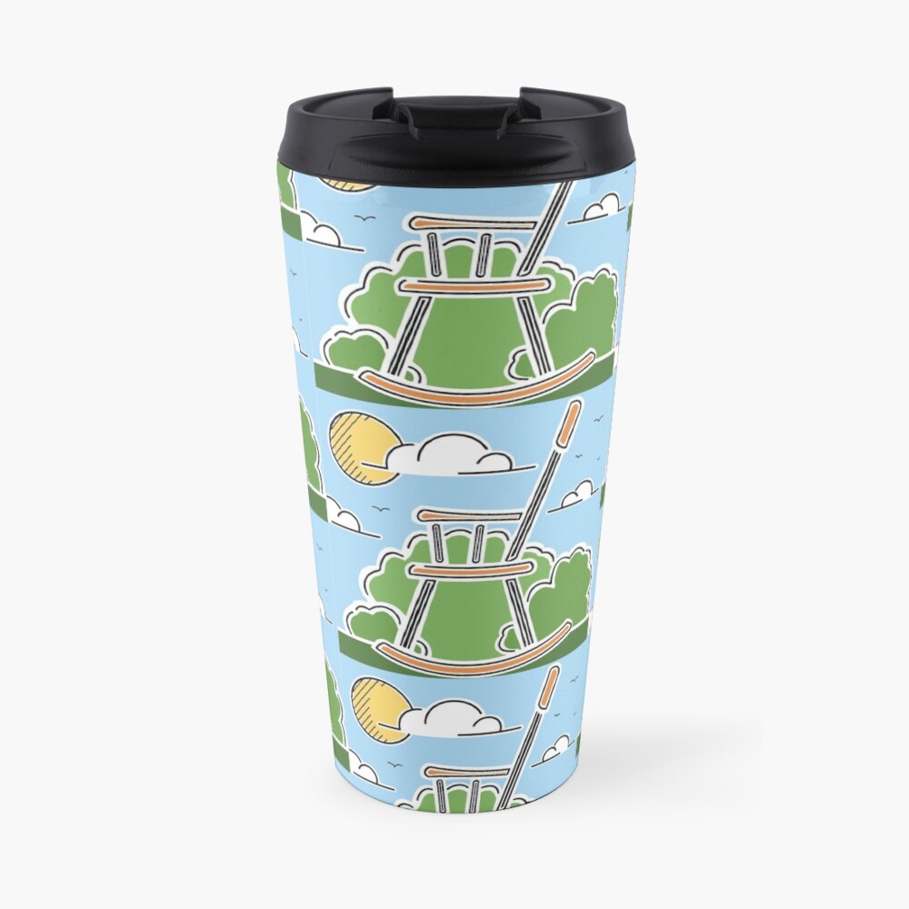World's Largest Rocking Chair Illustration | Big Things Small Town | Casey Illinois Travel Mug