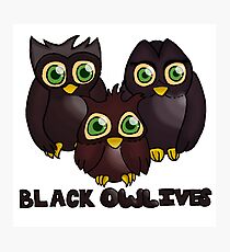 Black Owl-ives Photographic Print