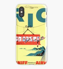 Rio Vintage Travel Poster Restored iPhone Case