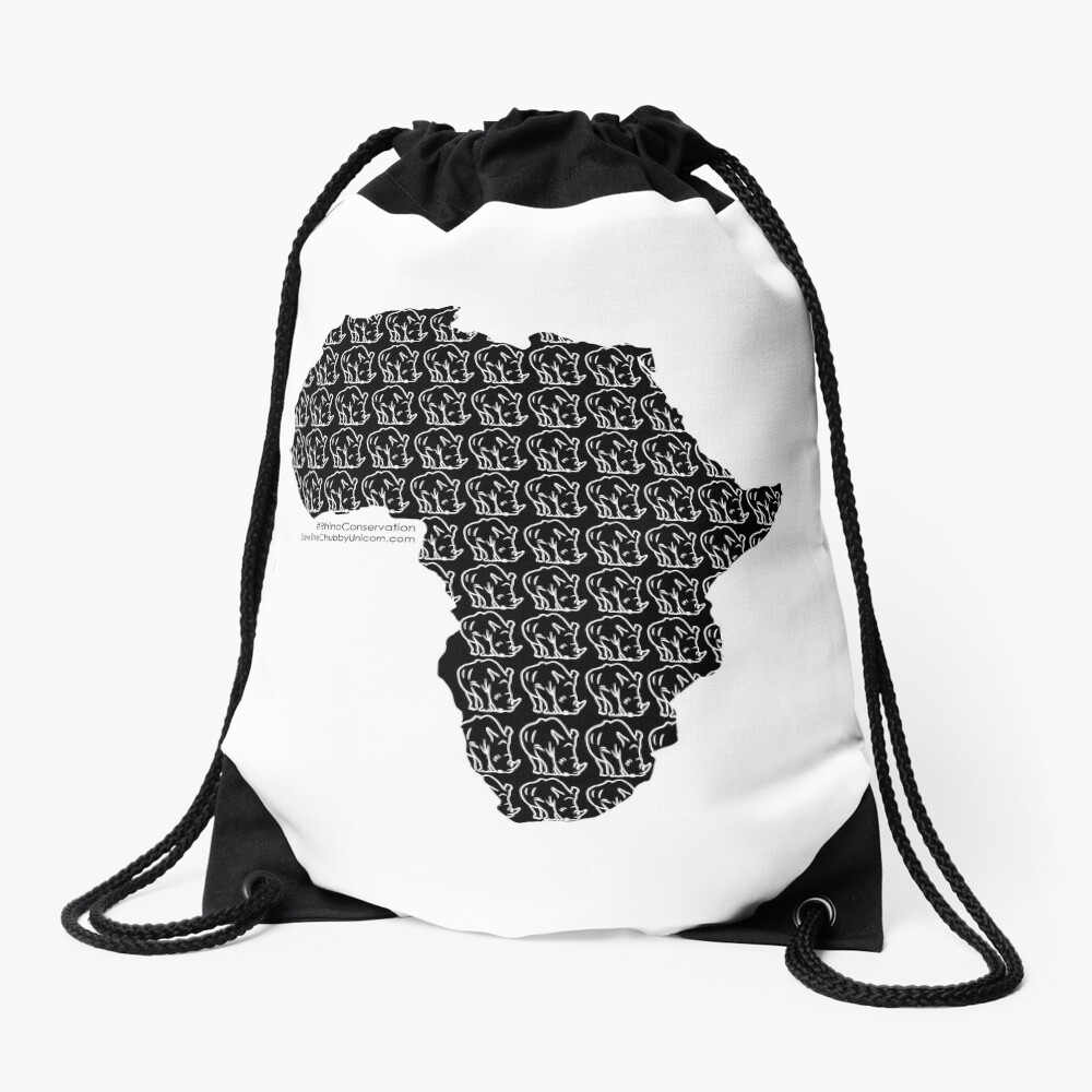 Save The Chubby Unicorn Africa Drawstring Bag
