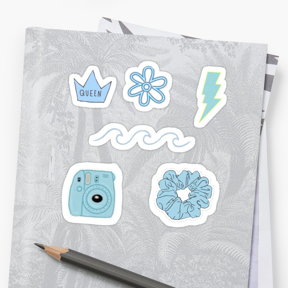 blue aesthetic variety sticker pack sticker by swaygirls