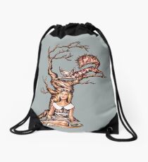 Alice in Wonderland with Cheshire Cat in Tree Sac à cordon