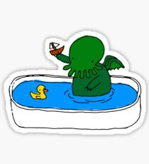 Pegatina Bathtime for Cute-thulhu
