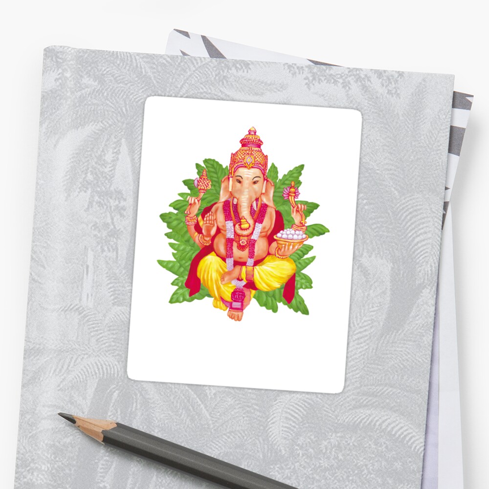 "Ganesha" Sticker By Robertemerald | Redbubble