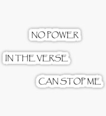 No Power in the Verse (Light) Sticker