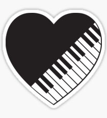 Piano Heart Sticker