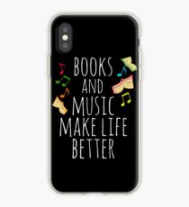 Vinilo o funda para iPhone los libros y la música mejoran la vida