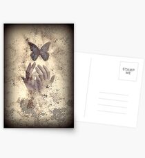 Nostalgic Butterfly Blues Postcards