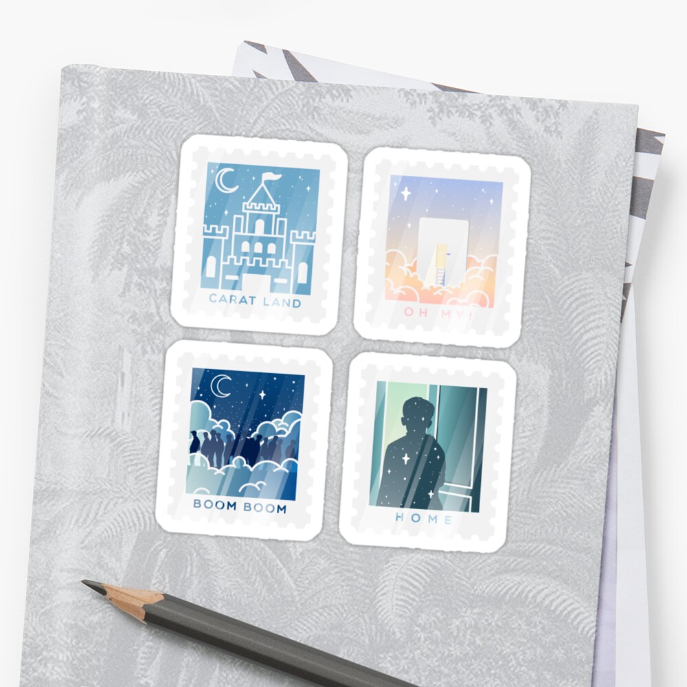 seventeen inspired stamp stickers sticker by jonaestalane redbubble