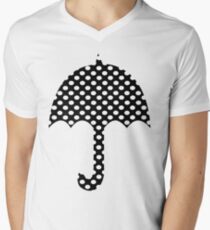 Black And White Polka Dots Men's V-Neck T-Shirt