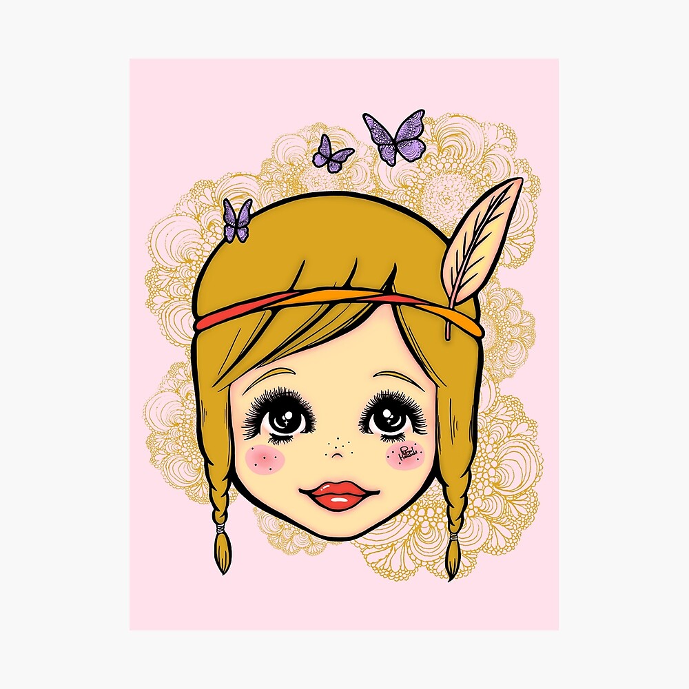 Boho Girl in the Spring Photographic Print