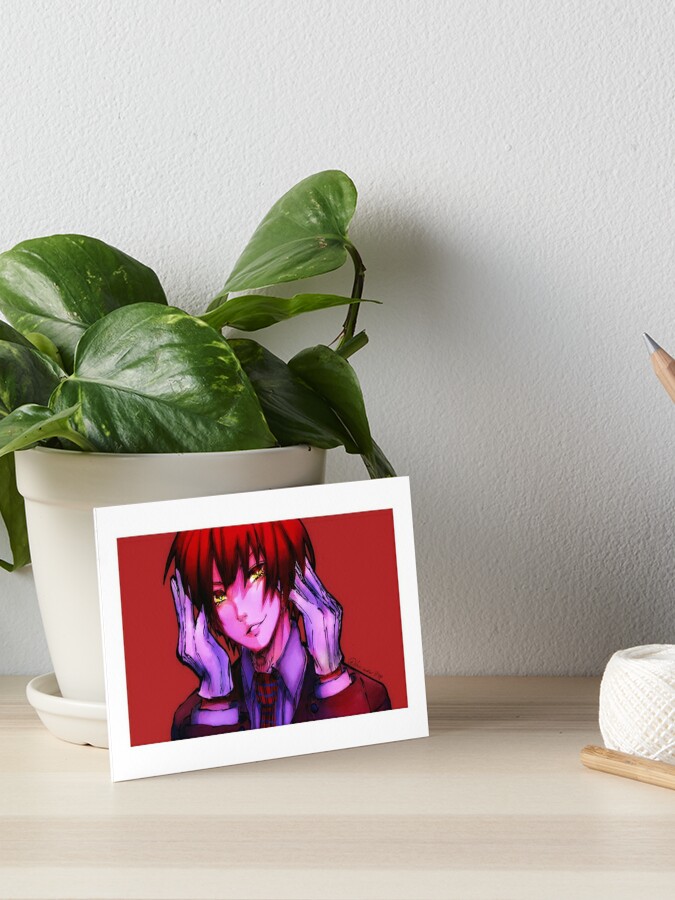 Red Haired Anime Boy Art Board Print By Lavender349 Redbubble