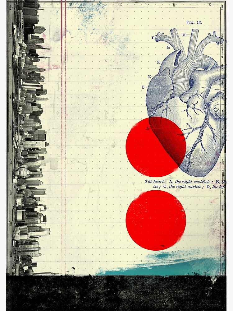 Heart 01 - Modern Abstract Collage by alejandromonge