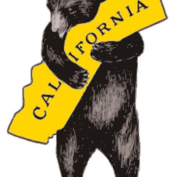 Artwork thumbnail, Vintage California Bear Hug Illustration by heartlocked