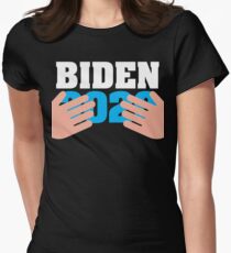 Camiseta entallada para mujer Funny Joe Biden 2020 Touchy Hands Abrazo Meme
