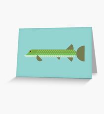 Northern Pike vector illustration Greeting Card