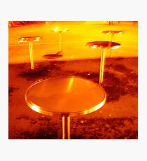 city mushrooms, night type Photographic Print