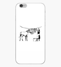 Banksy, A Woman Washing Zebra Stripes Artwork Reproduction, Posters, Tshirts, Prints iPhone Case