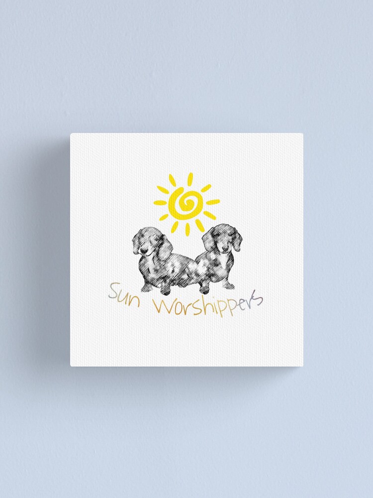 Alternate view of Dachshunds Sun Worshippers Canvas Print