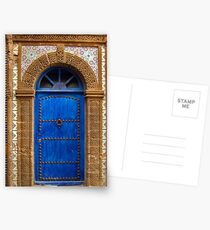 blue oriental door Postcards