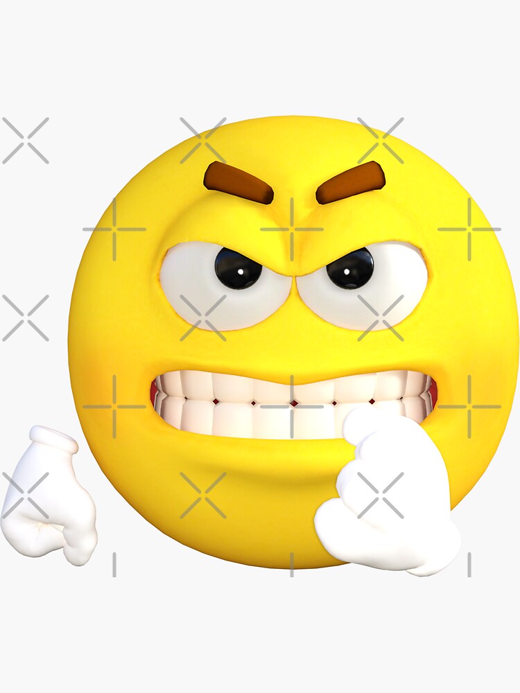 "Sad and Angry Emoji Face T-shirts & Sticker - emoji characters