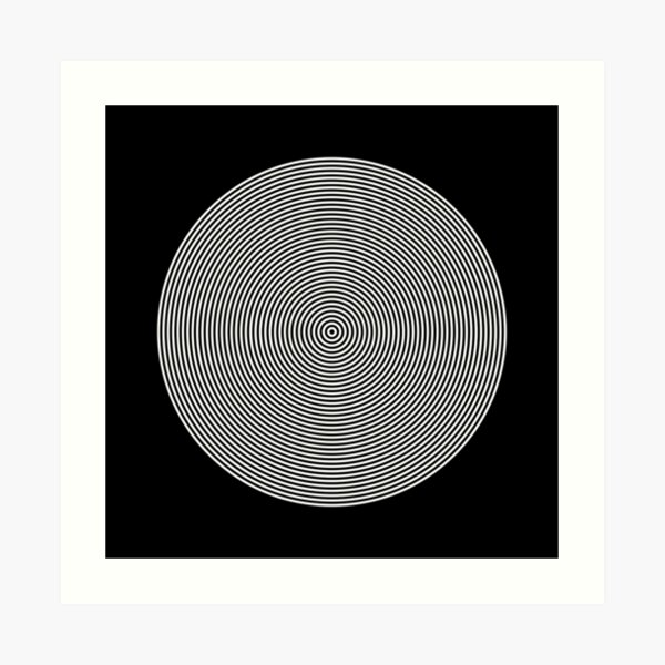 Hypnotic Circles optical Illusion Art Print