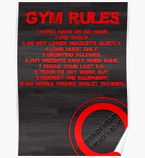 Gym rules Poster