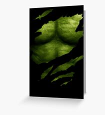 The Incredible Green Super Soldier Greeting Card