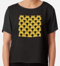 3-D Art Deco Parisian Art Décoratif Pattern Chiffon Top