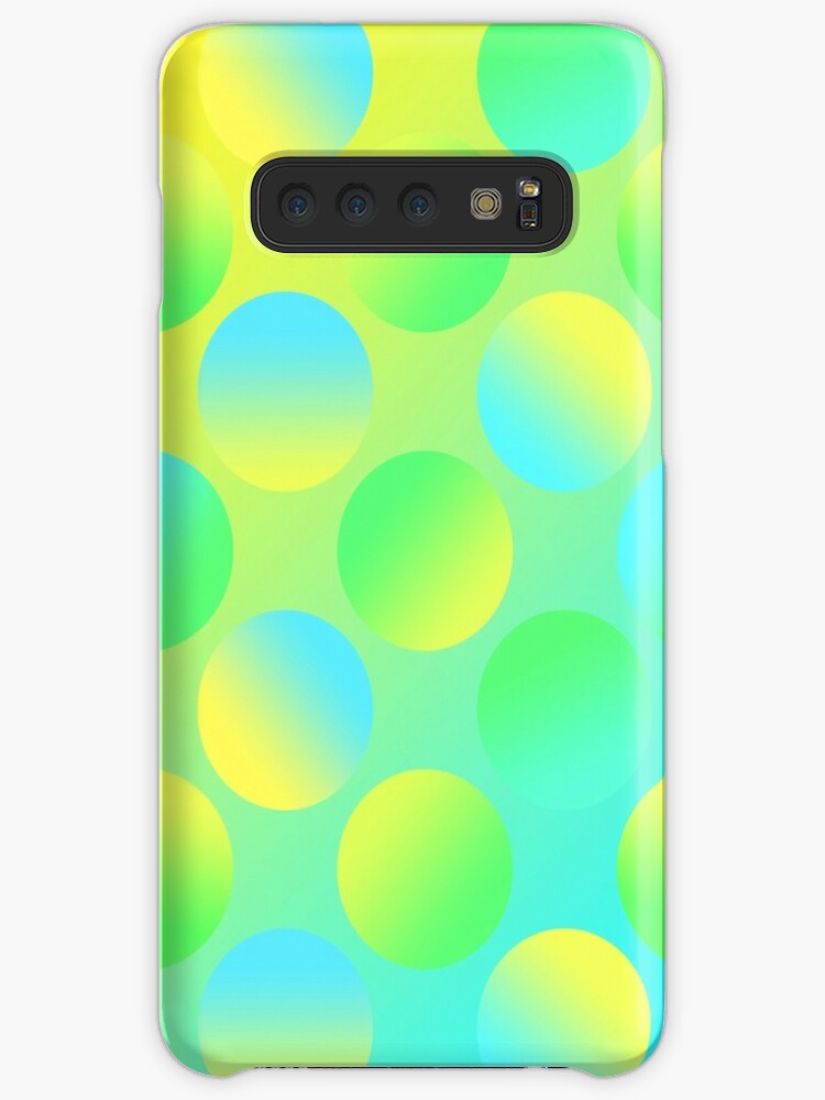 Gradient Dots Blue Green And Yellow With Gradient Background Case Skin For Samsung Galaxy By Kelseylovelle