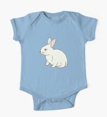 Weißer Rabit Kurzärmeliger Einteiler