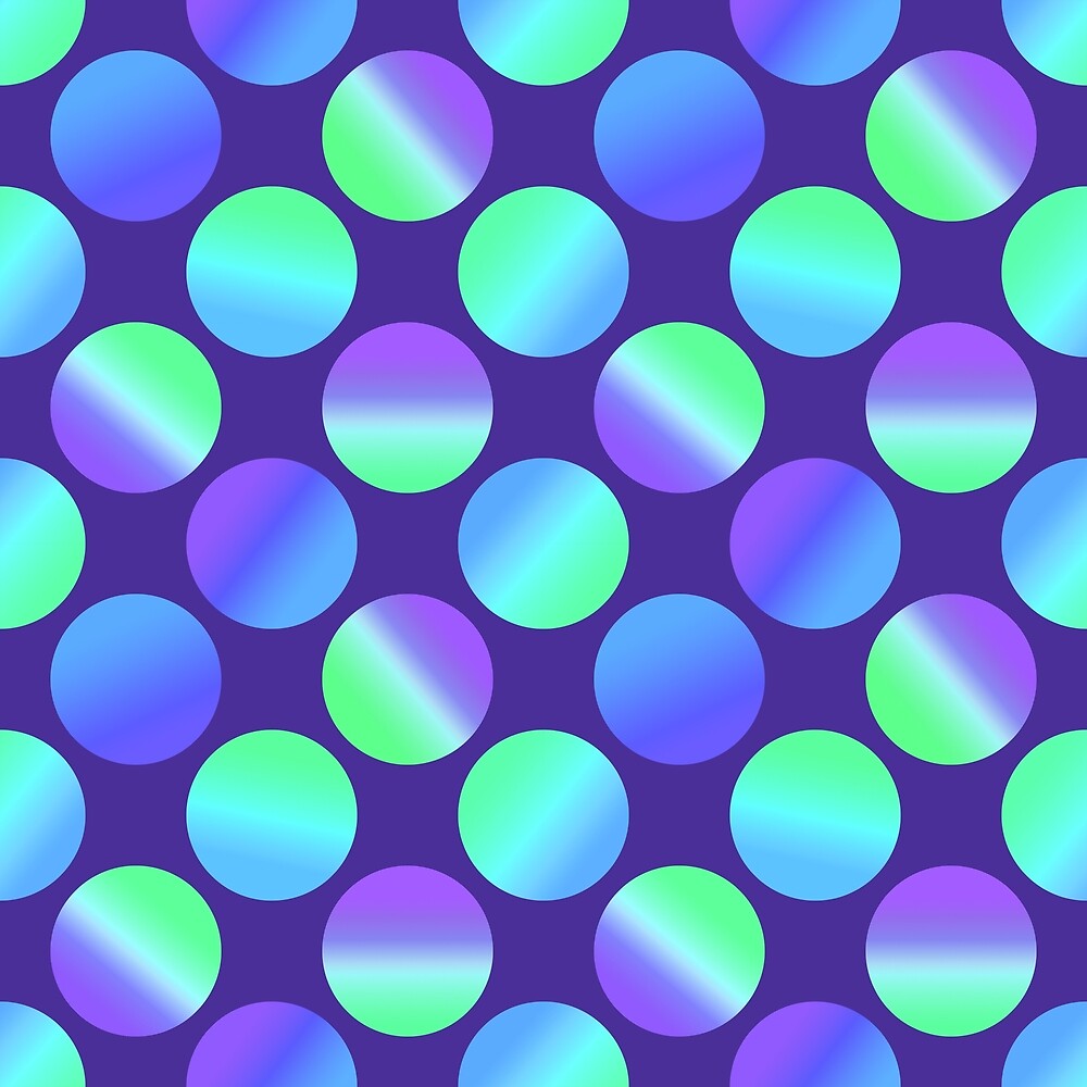 Gradient Dots Blue Green And Purple With Dark Purple