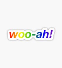 woo-ah! rainbow gradient Sticker