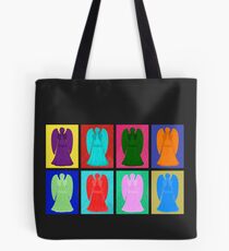 Weeping angels Pop Art Colour Tote Bag