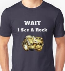 Warten Sie, bis ich ein Rock-Geologie-Fan-Geschenk-T-Shirt sehe Slim Fit T-Shirt