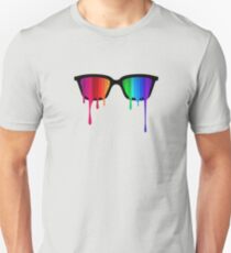 Love Wins! Rainbow - Spectrum (Pride) / Hipster Nerd Glasses Unisex T-Shirt