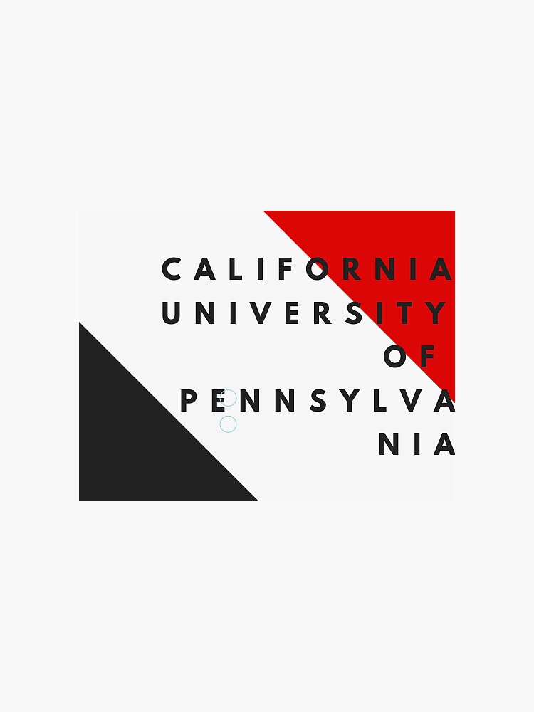 "Cal U California University of Pennsylvania" Sticker by jwjwjw