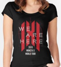 Monsta X - Wir sind hier World Tour Concert T-Shirt Tailliertes Rundhals-Shirt
