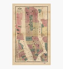 Lámina fotográfica Mapa de Nueva York y alrededores (1867)
