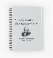 Lustige Thomas Jefferson Independence Day USA Geschichte Spiralblock