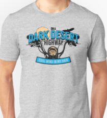 Dunkles Wüsten-Landstraßen-Hotel Kalifornien Slim Fit T-Shirt